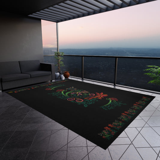 Flourished Fury Outdoor Rug