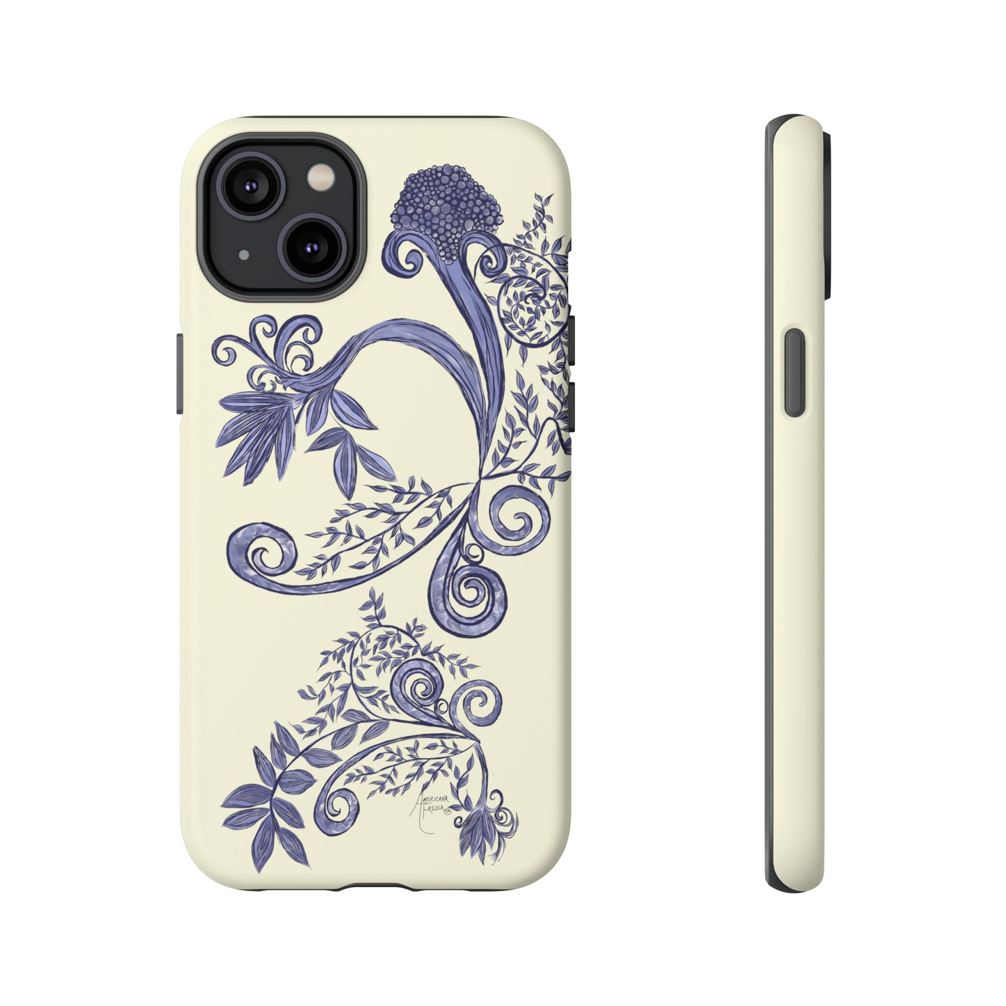 Botanical Blues Tough Phone Case