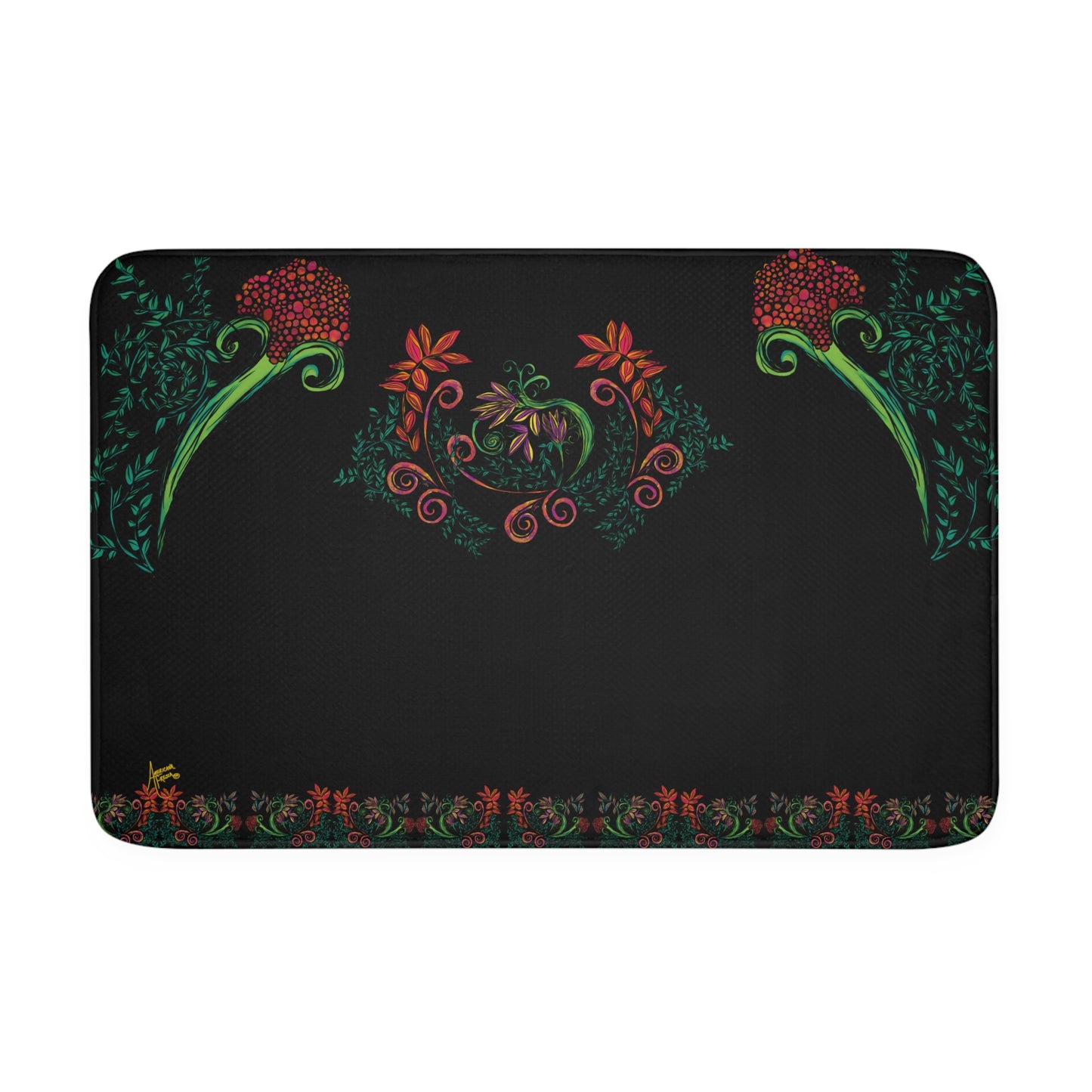 Flourished Fury Memory Foam Bath Mat