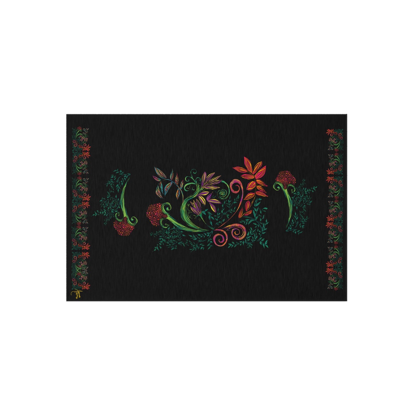 Flourished Fury Outdoor Rug