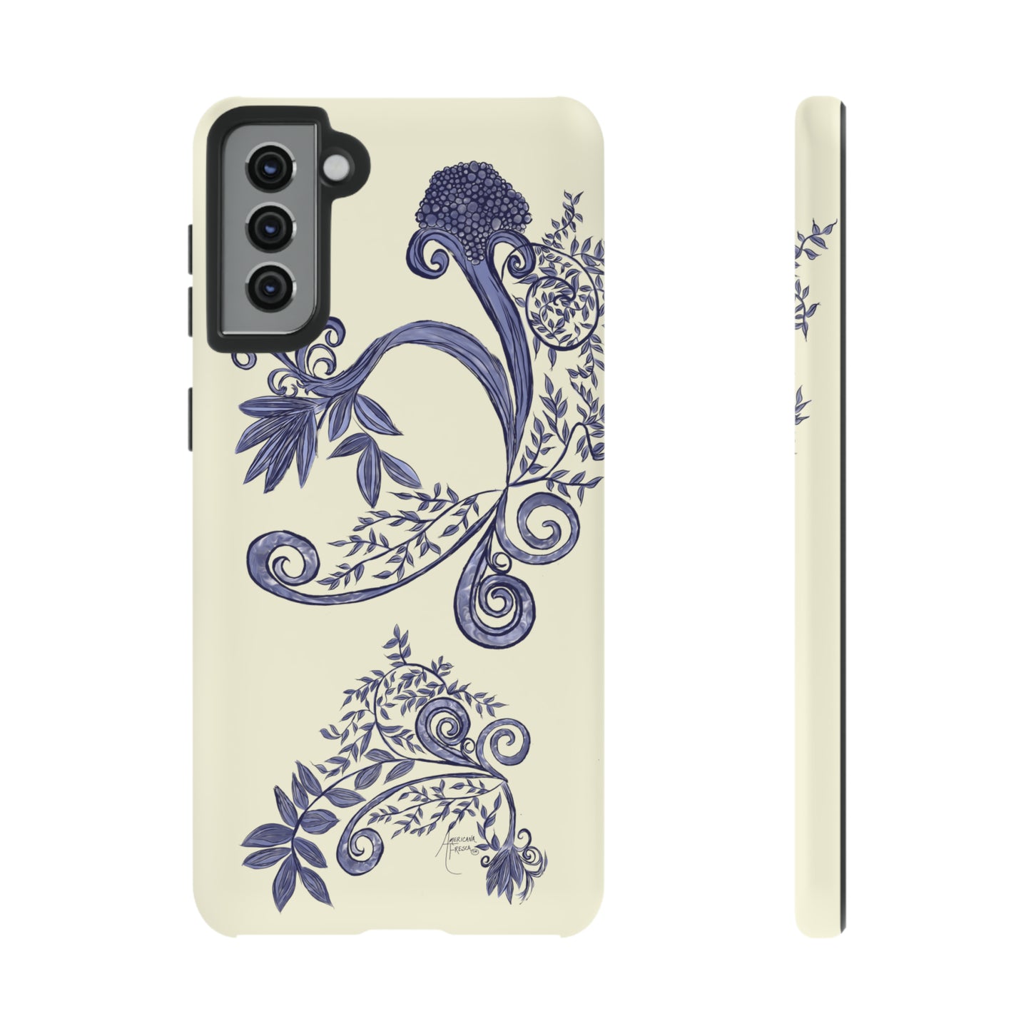 Botanical Blues Tough Phone Case