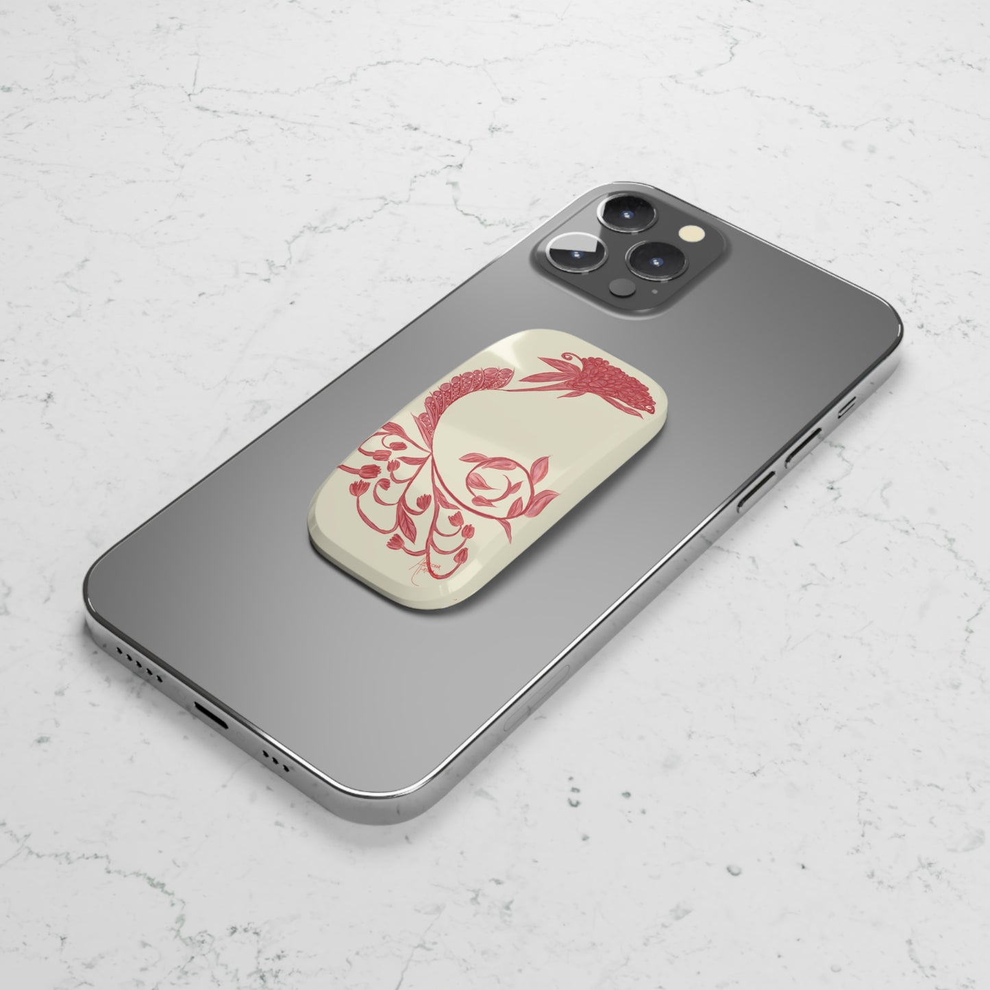 Cheery Cherry Chinoiserie Phone Click-On Grip