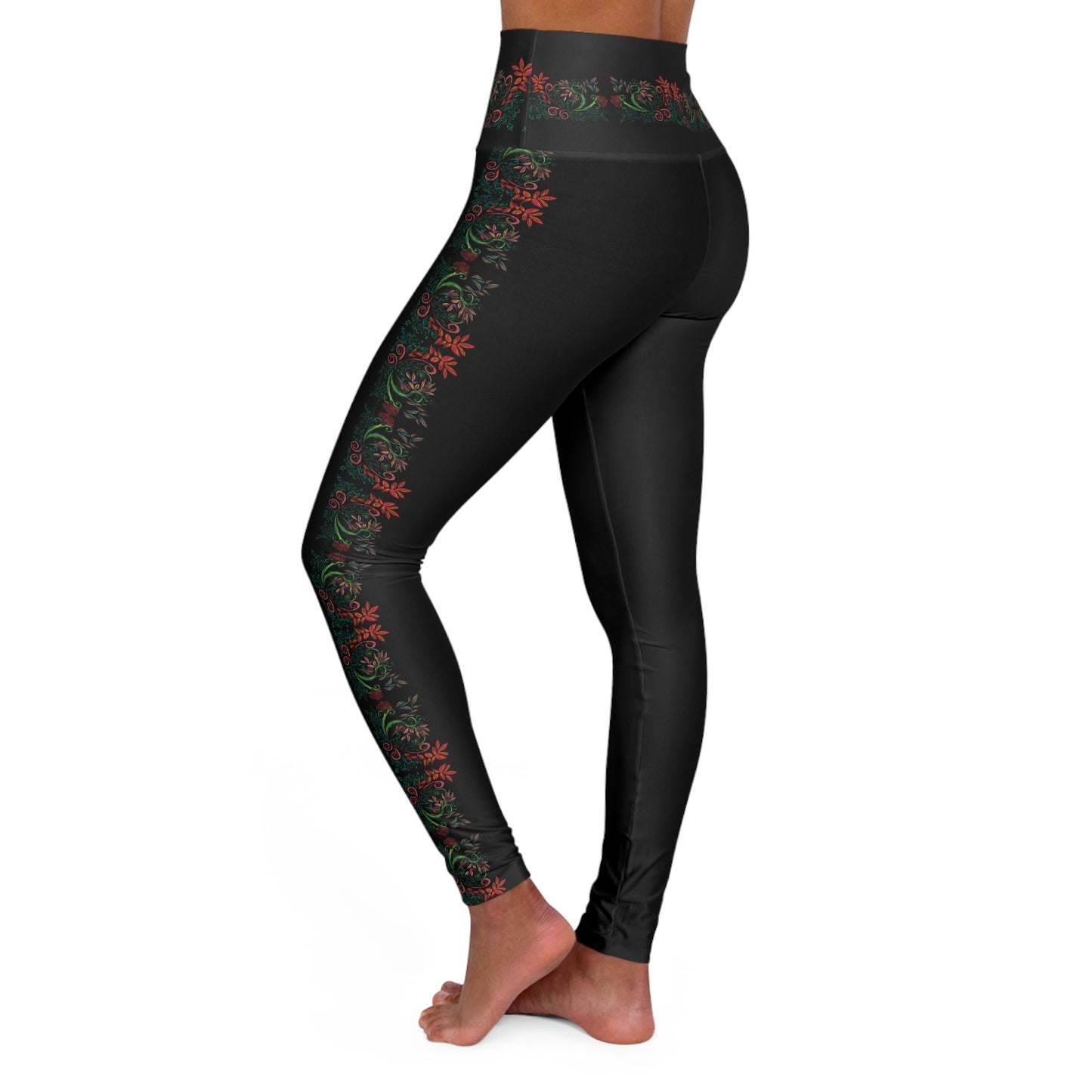 Flourished Fury High Waisted Yoga Leggings