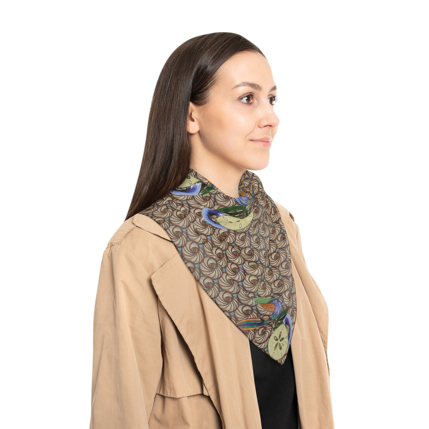 Sandy Snowless Sunsets Classic Voile Square Scarf