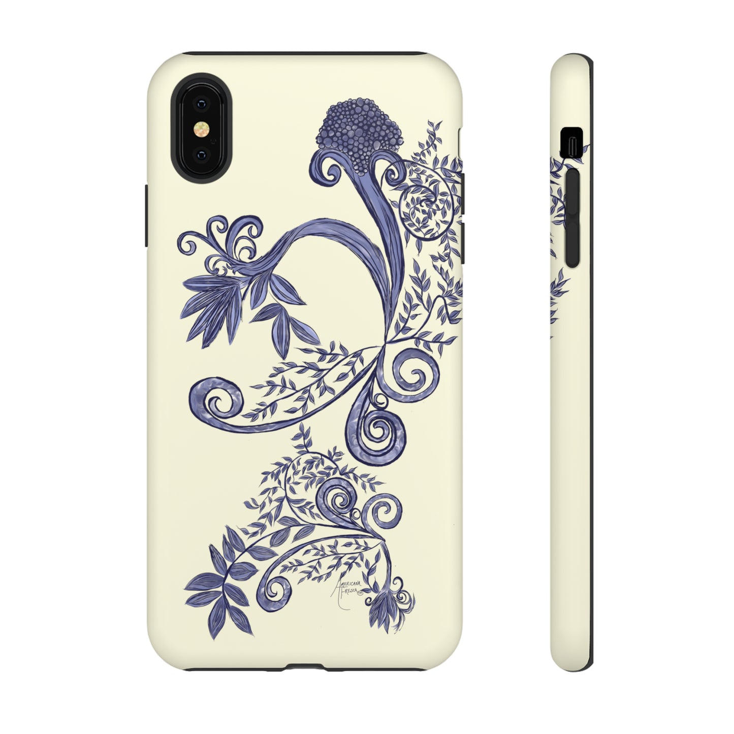 Botanical Blues Tough Phone Case