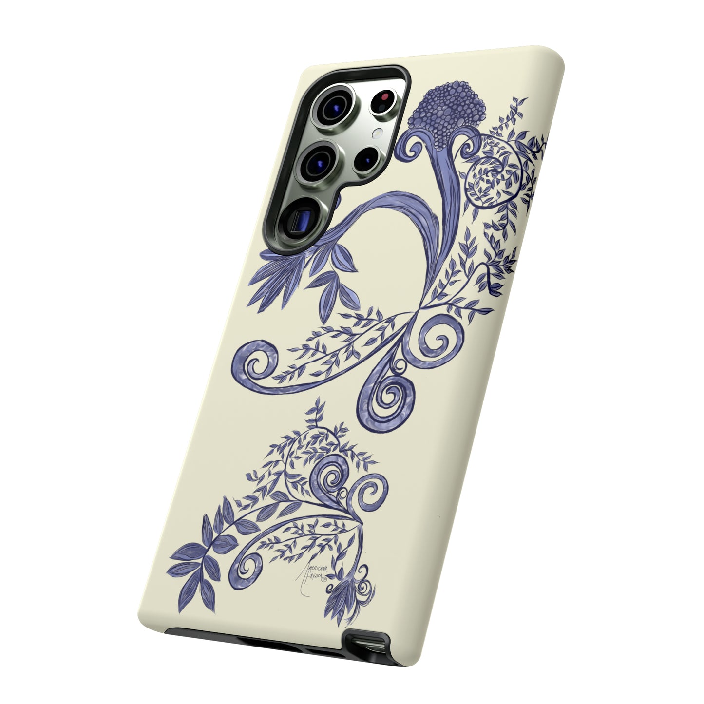 Botanical Blues Tough Phone Case