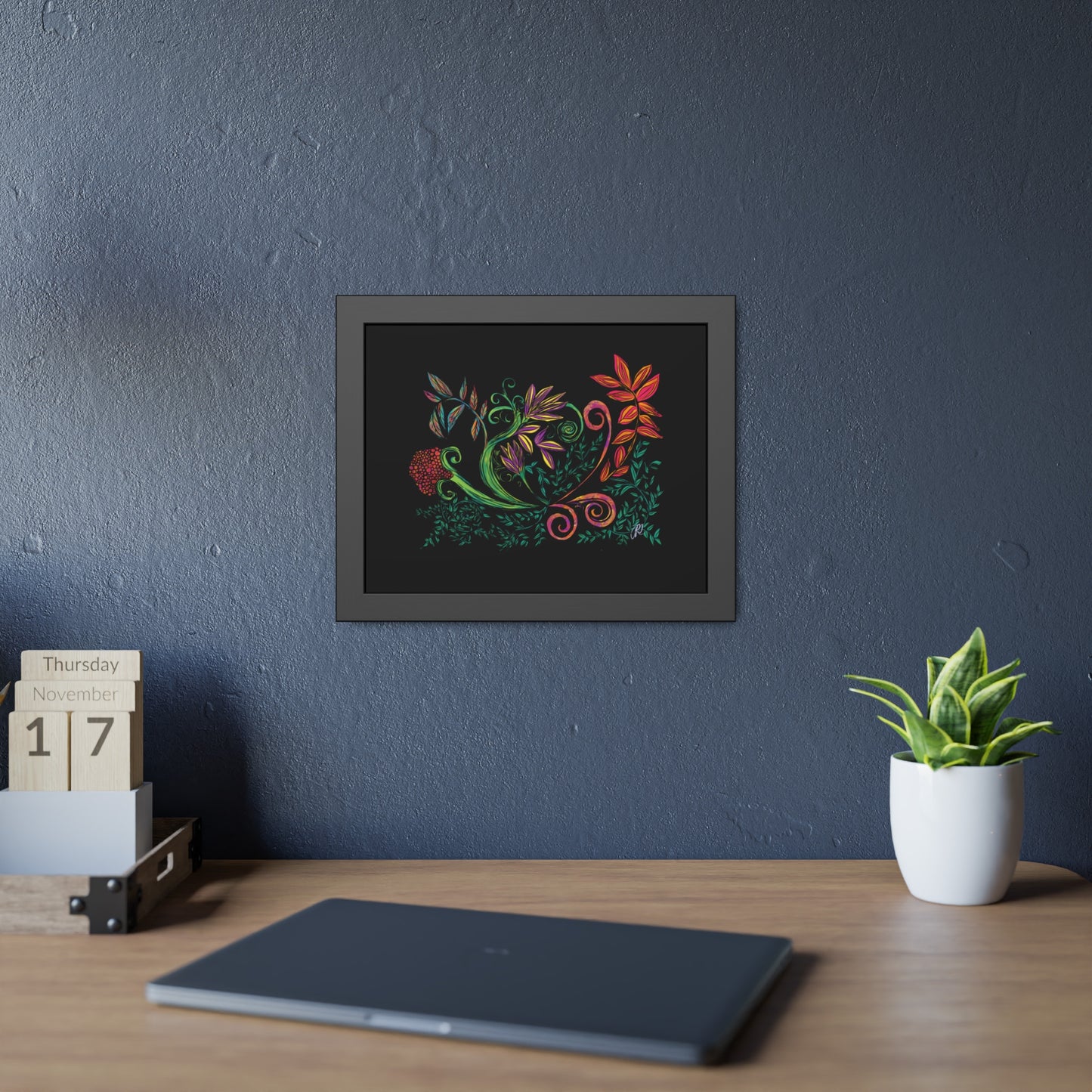 Flourished Fury Framed Giclée Print