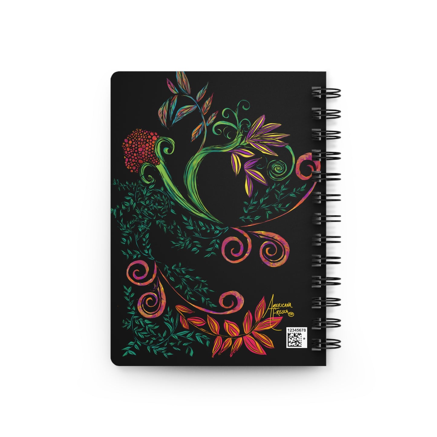 Flourished Fury Spiral Bound Journal