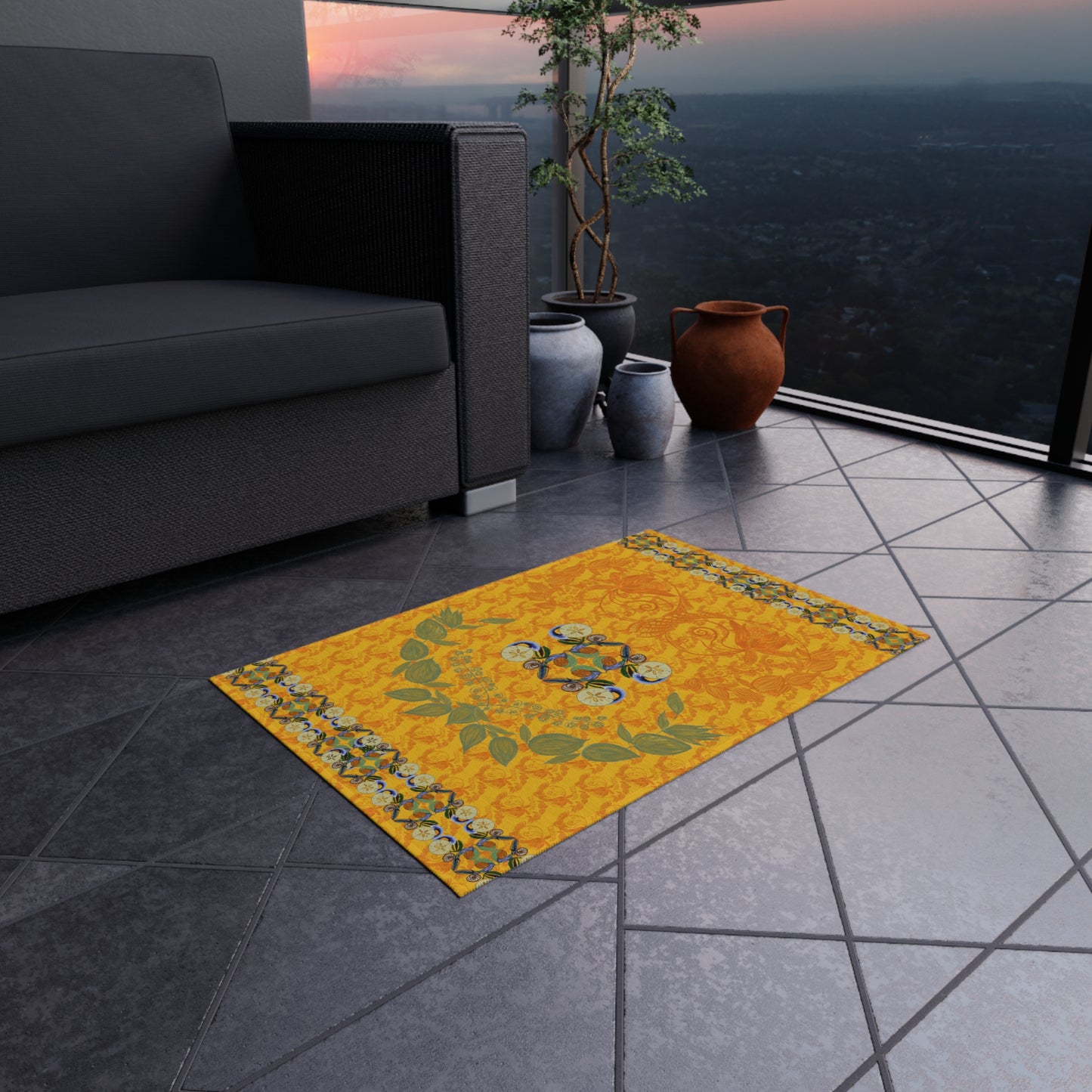 Snowless Sunsets Outdoor Rug