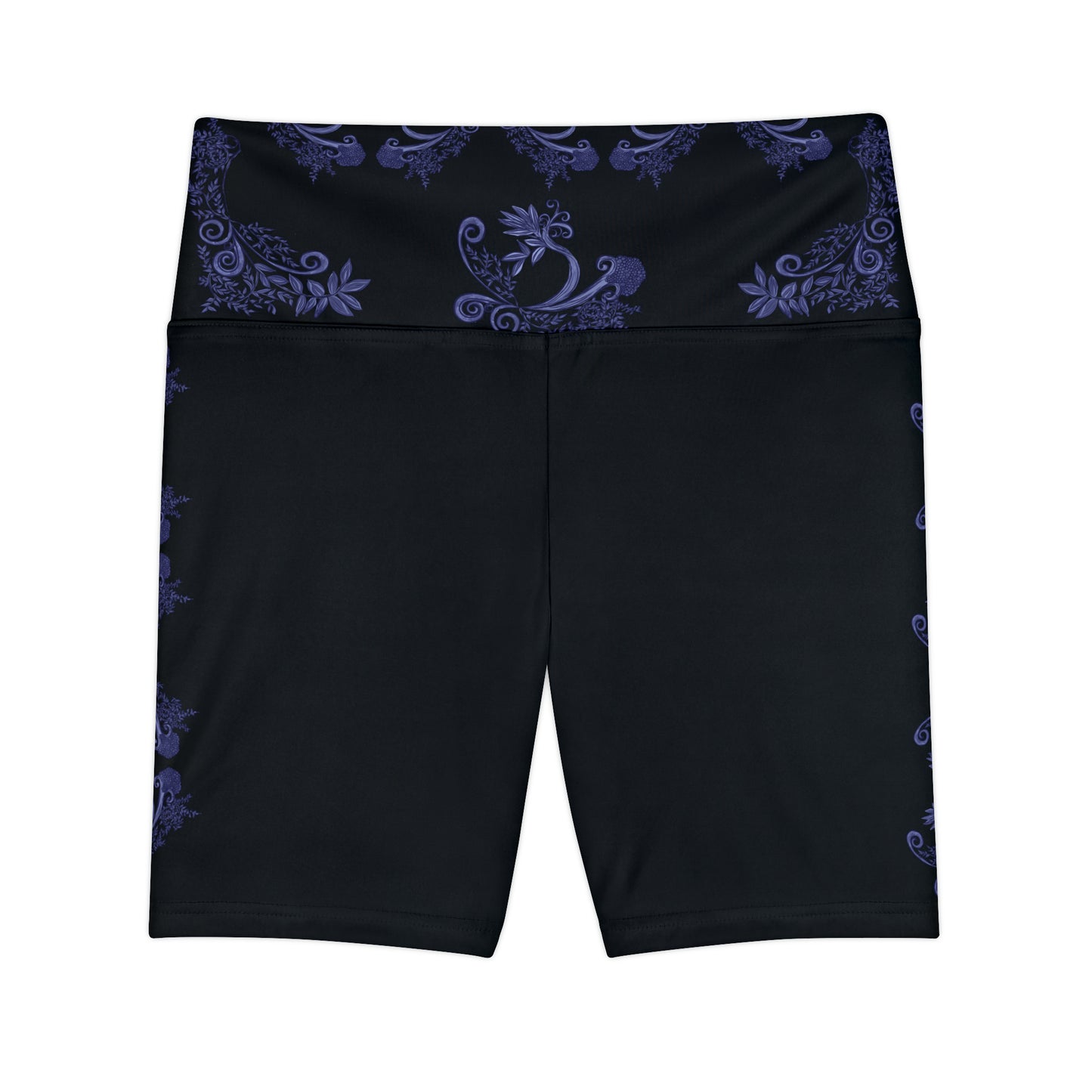 Midnight Botantical Blues Women's Workout Shorts