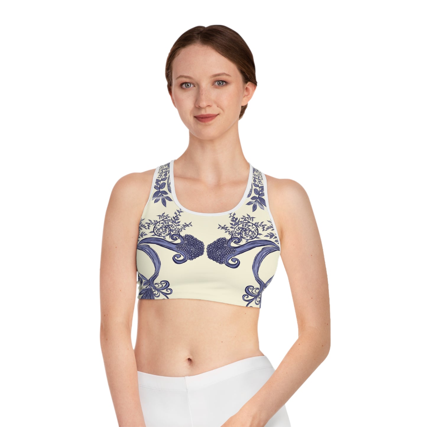 Botanical Blues Sports Bra