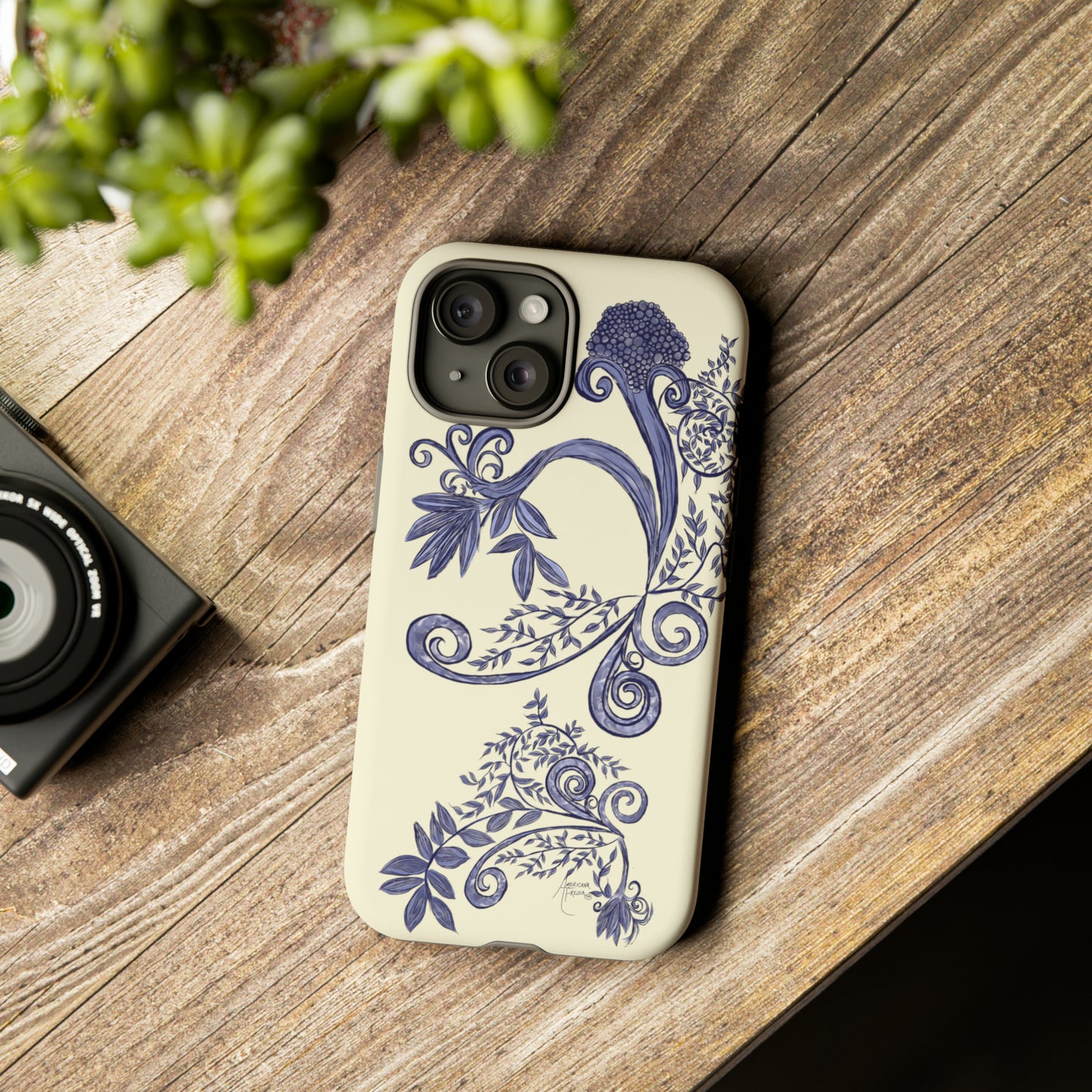 Botanical Blues Tough Phone Case