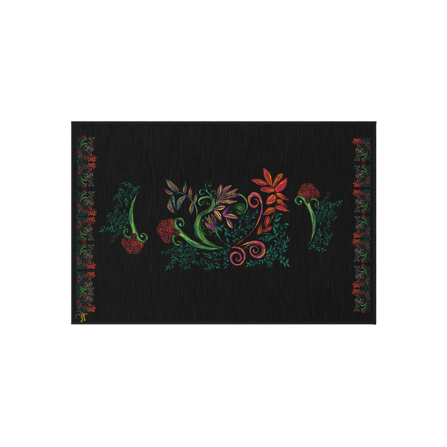 Flourished Fury Outdoor Rug