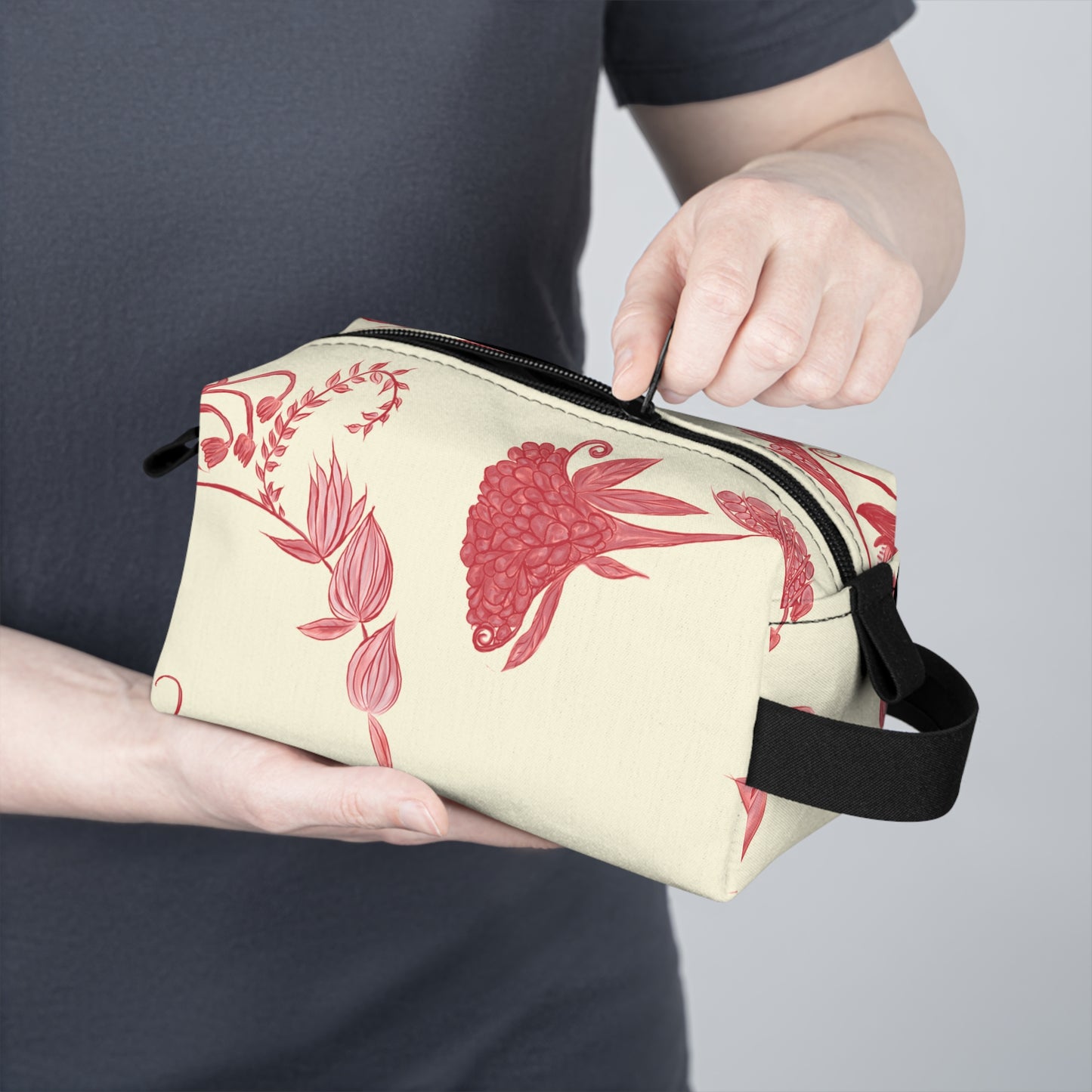 Cheery Cherry Chinoiserie Dopp Kit/Toiletry Bag