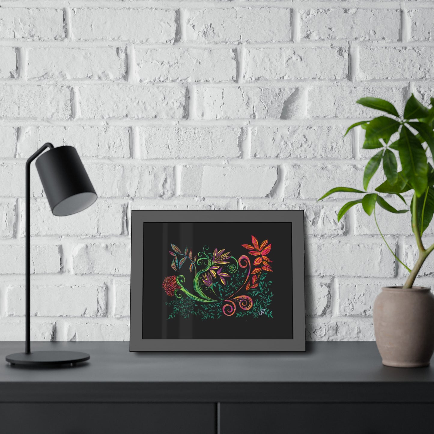 Flourished Fury Framed Giclée Print