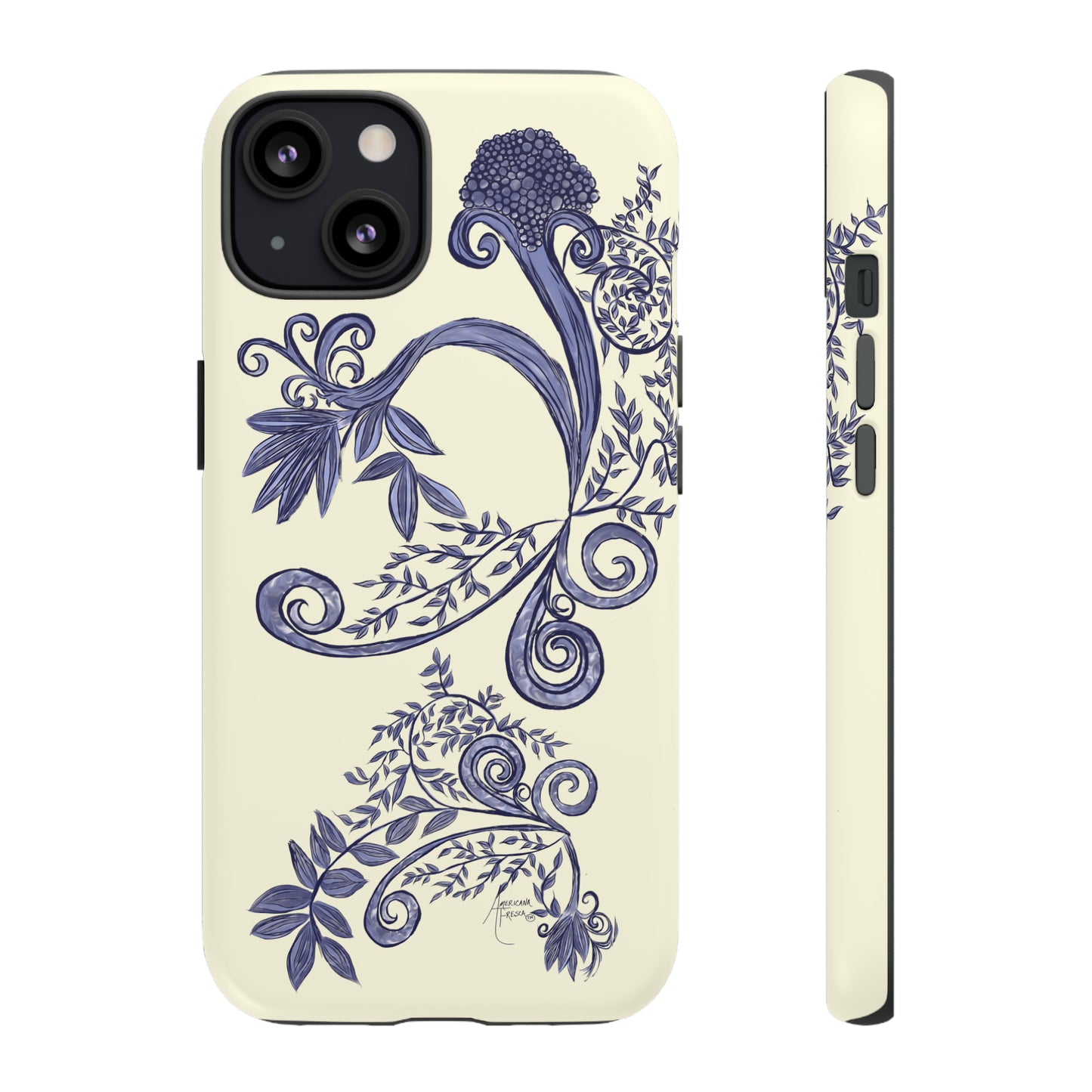 Botanical Blues Tough Phone Case