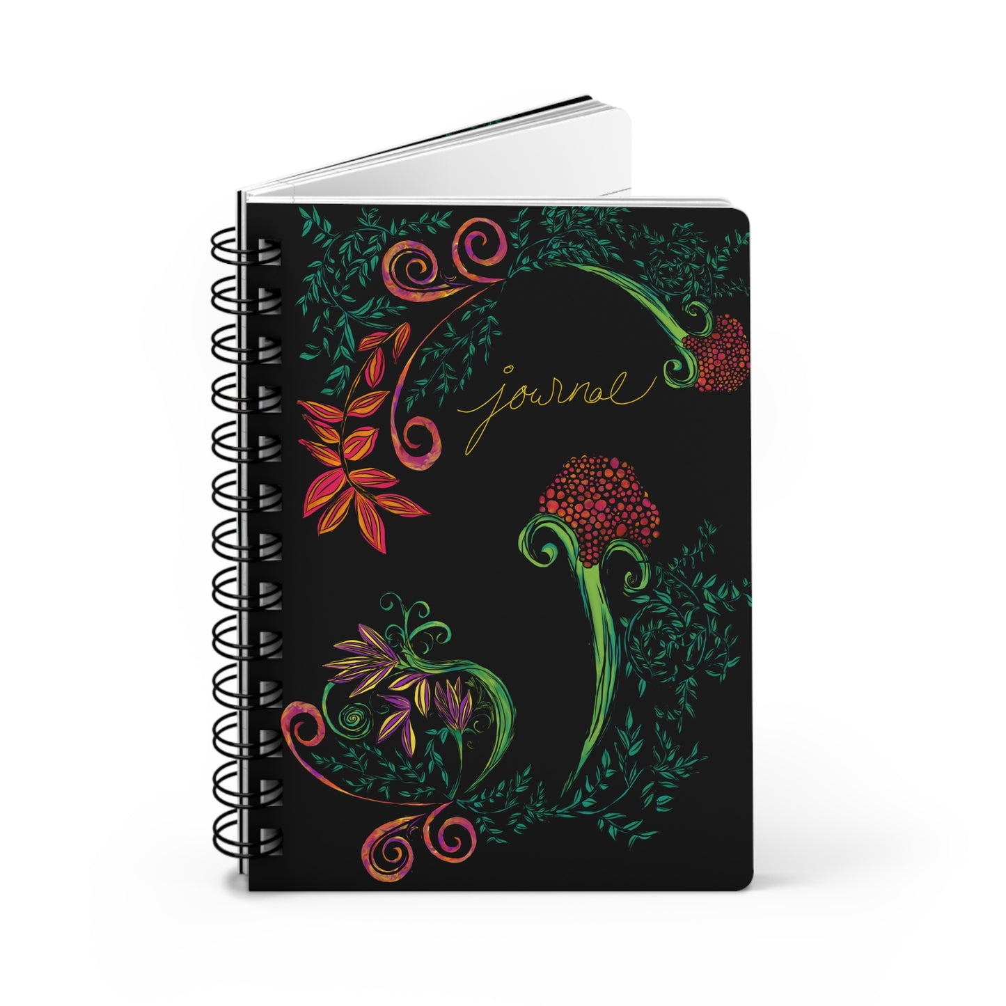 Flourished Fury Spiral Bound Journal