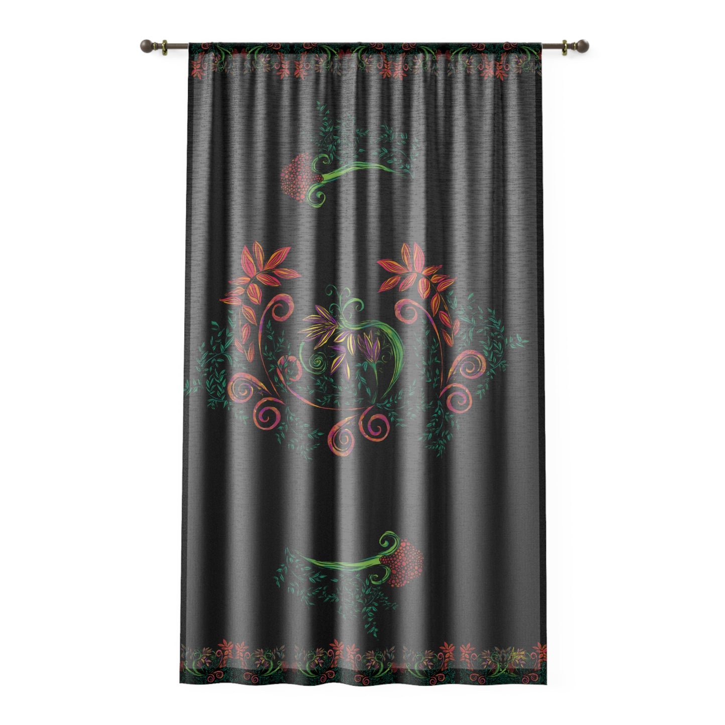 Flourished Fury Window Curtain