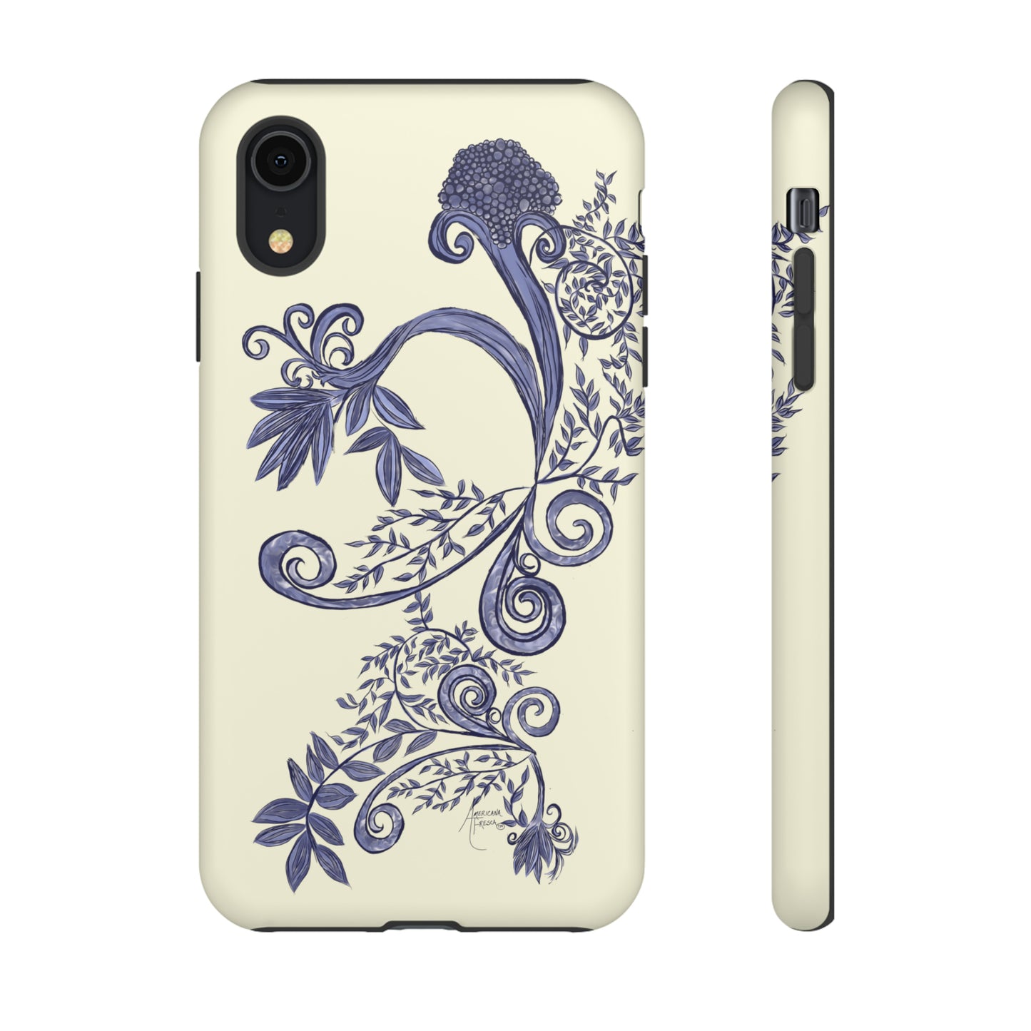 Botanical Blues Tough Phone Case