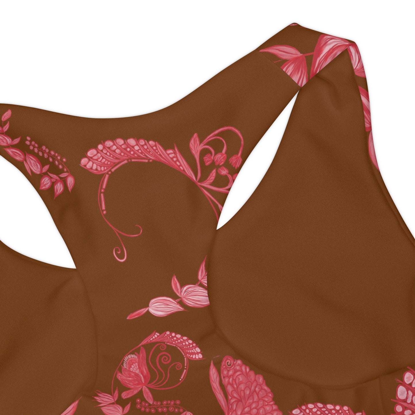 Chocolate Cherry Chinoiserie Girls Two Piece Swimsuit