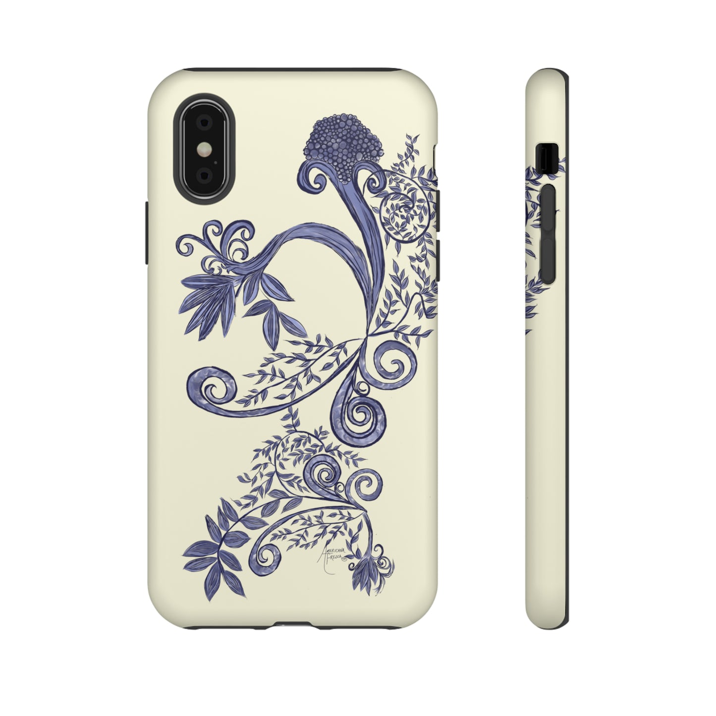 Botanical Blues Tough Phone Case