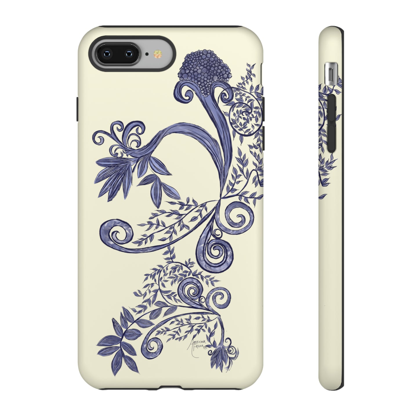 Botanical Blues Tough Phone Case