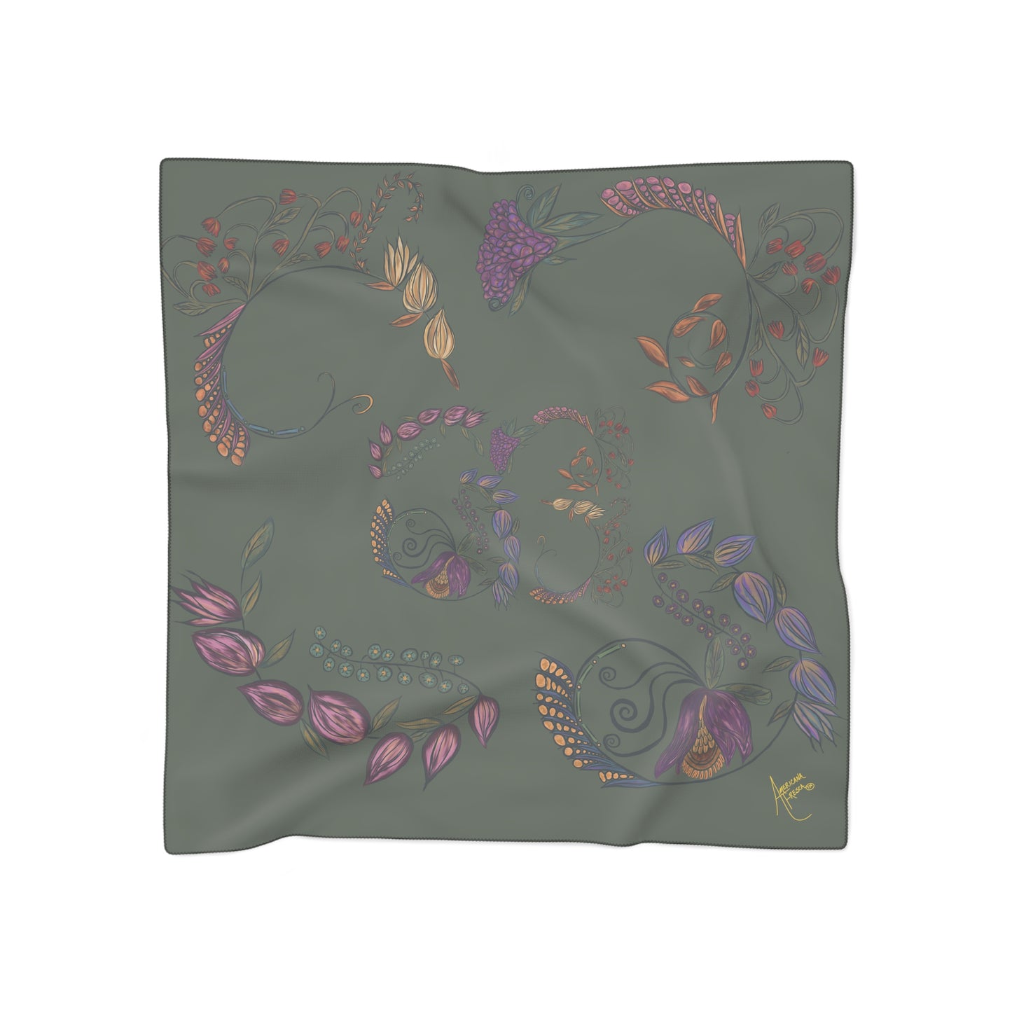 Wondrous Weeds Classic Voile Square Scarf