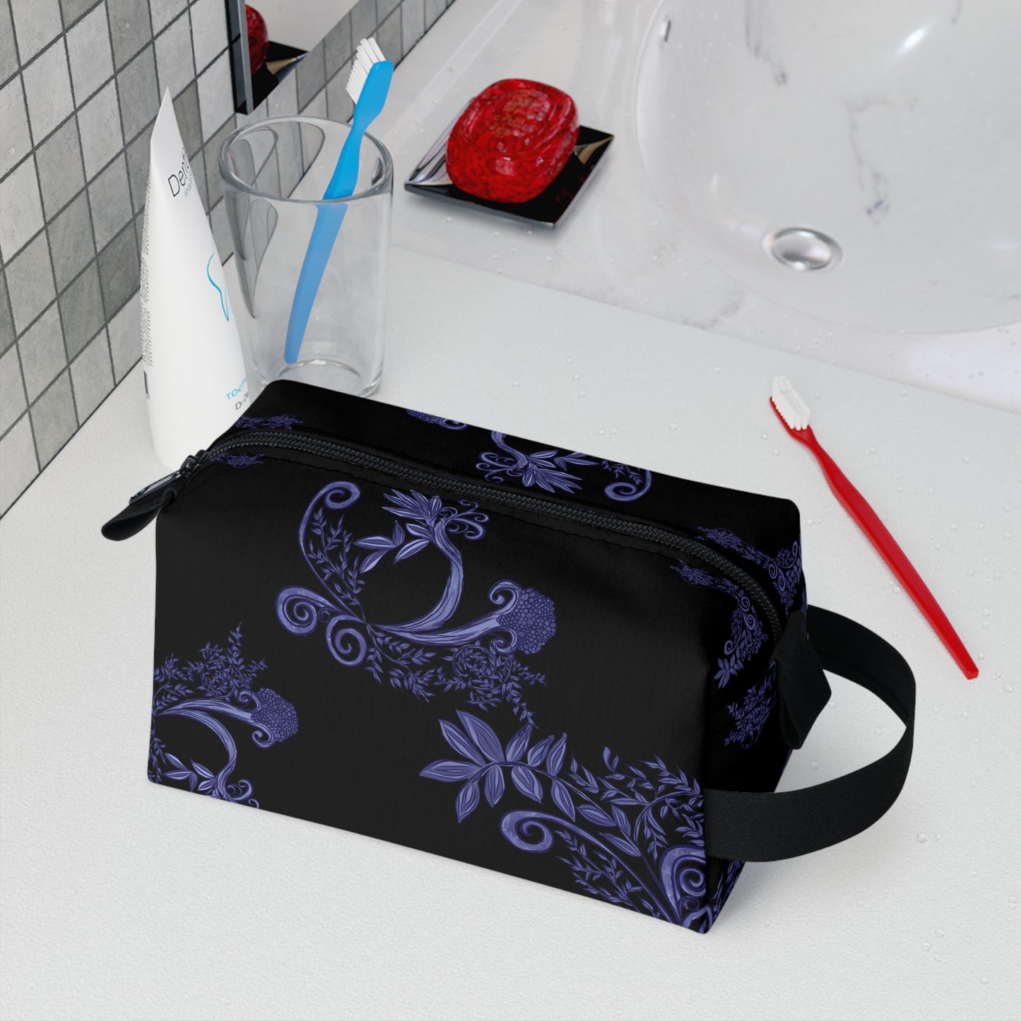 Midnight Botanical Blues Dopp Kit/Toiletry Bag