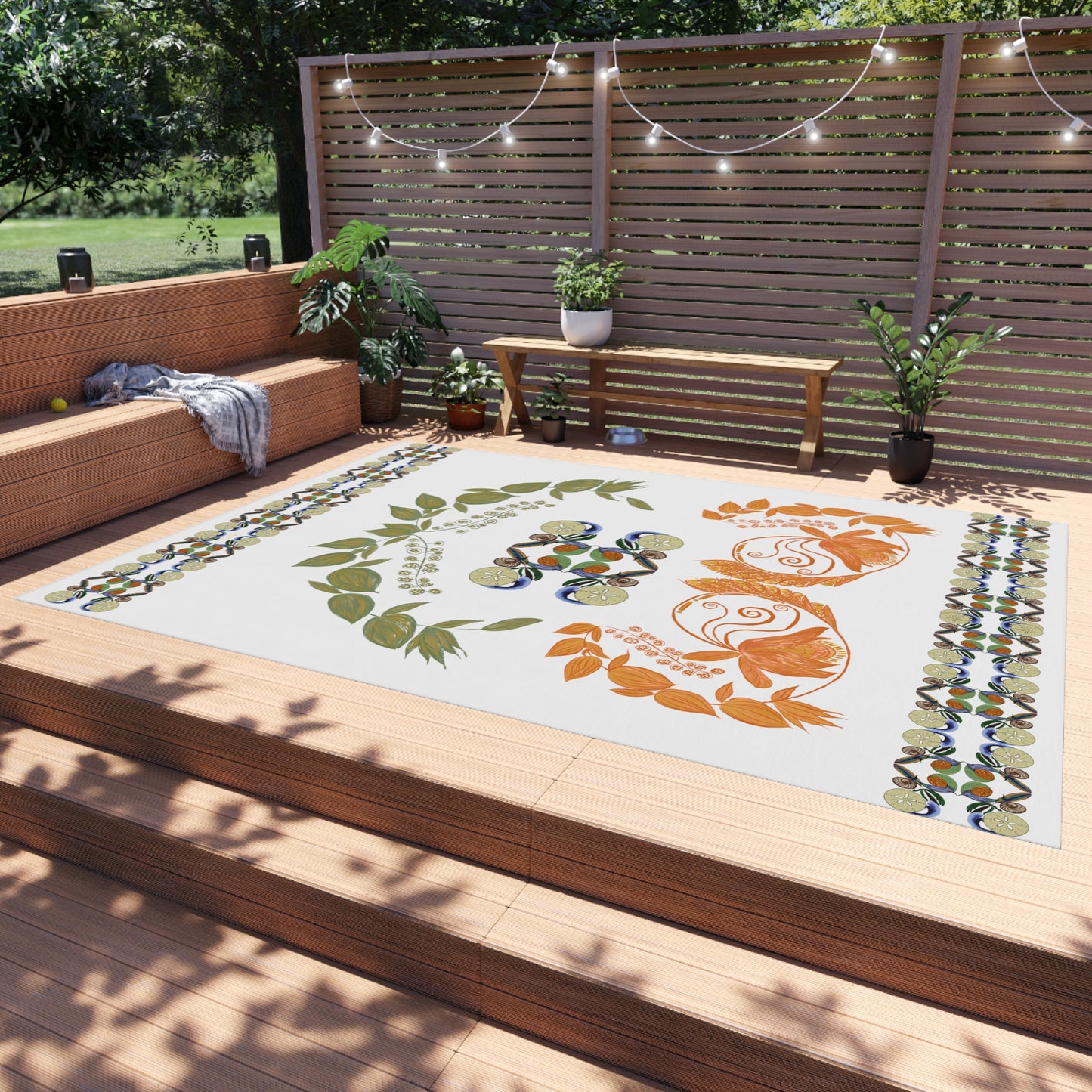 Sandy Snowless Sunsets Outdoor Rug