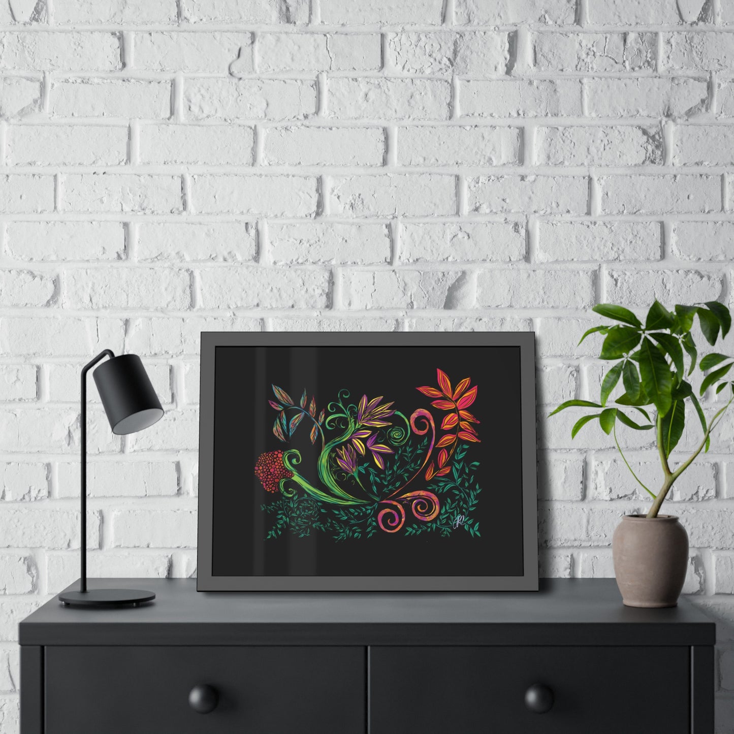 Flourished Fury Framed Giclée Print