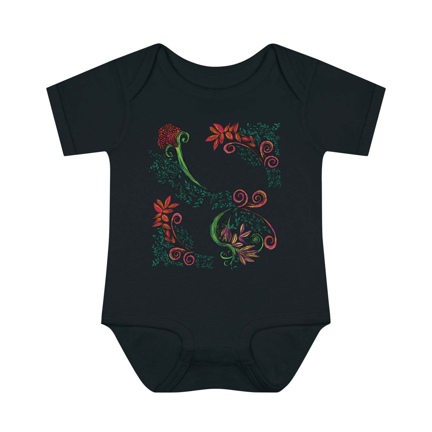 Flourished Fury Infant Baby Rib Bodysuit