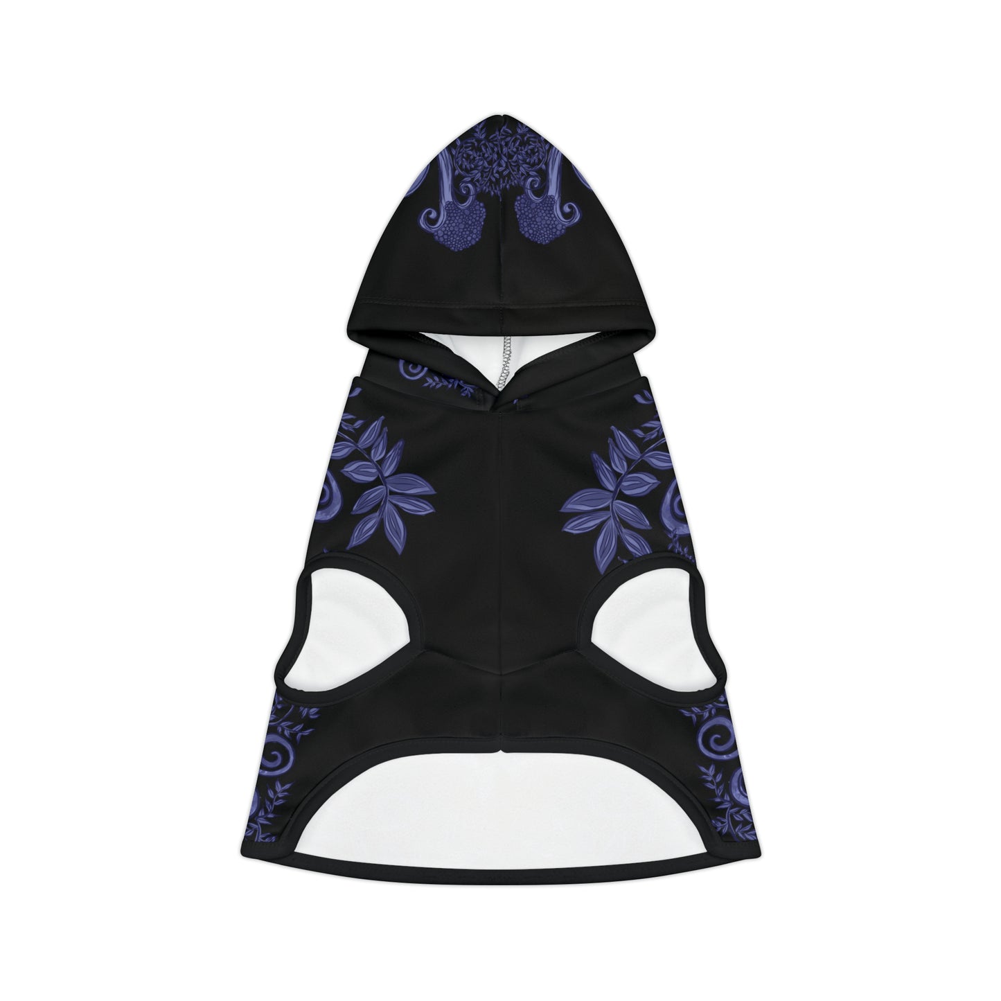 Midnight Botanical Blues Pet Hoodie