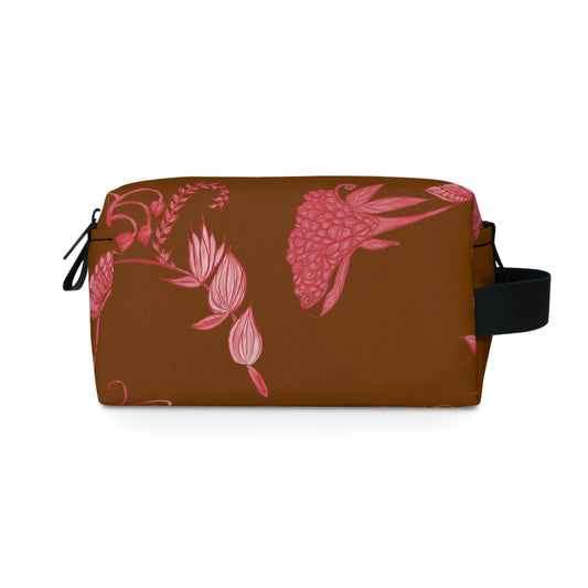 Chocolate Cherry Chinoiserie Dopp Kit/Toiletry Bag