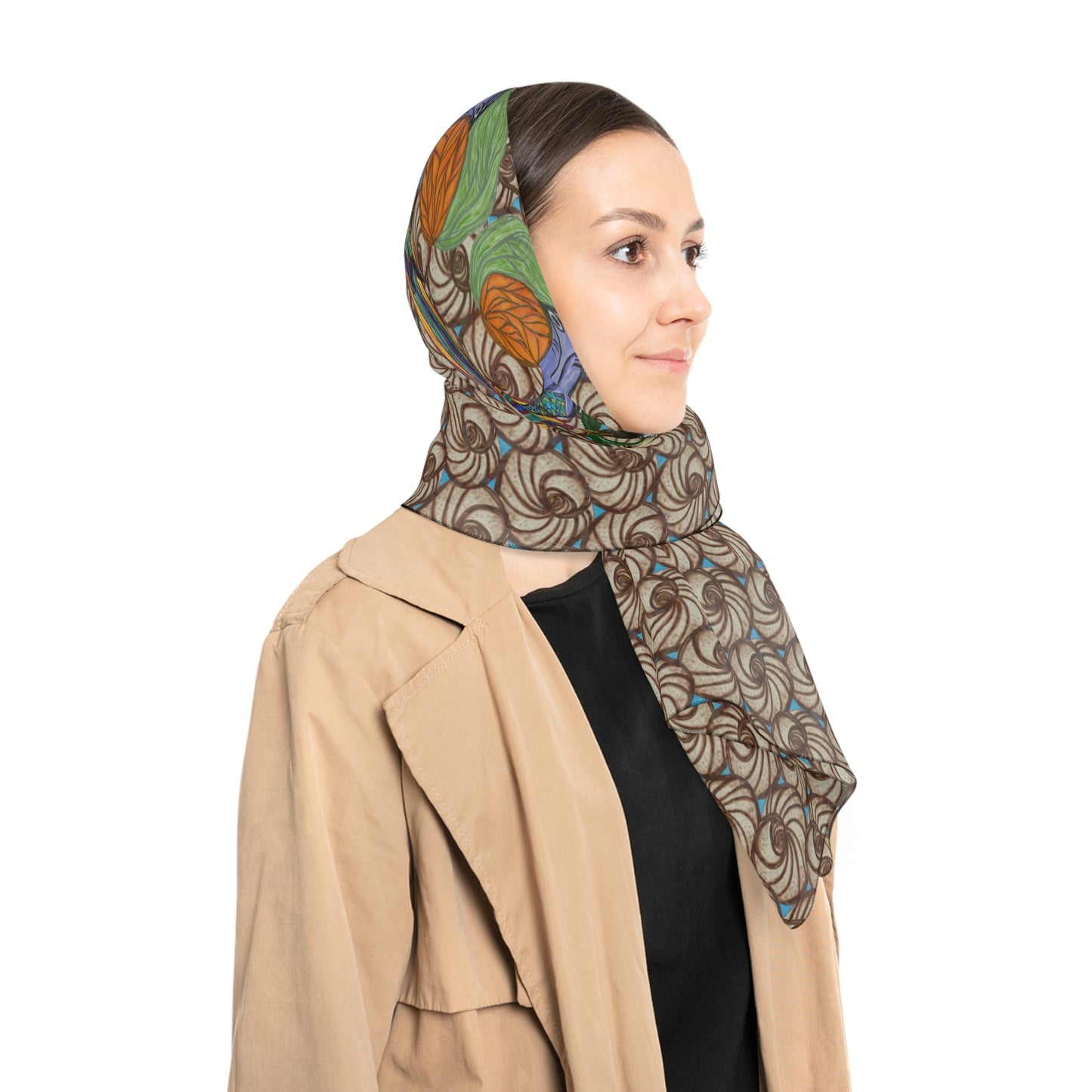 Sandy Snowless Sunsets Classic Voile Square Scarf