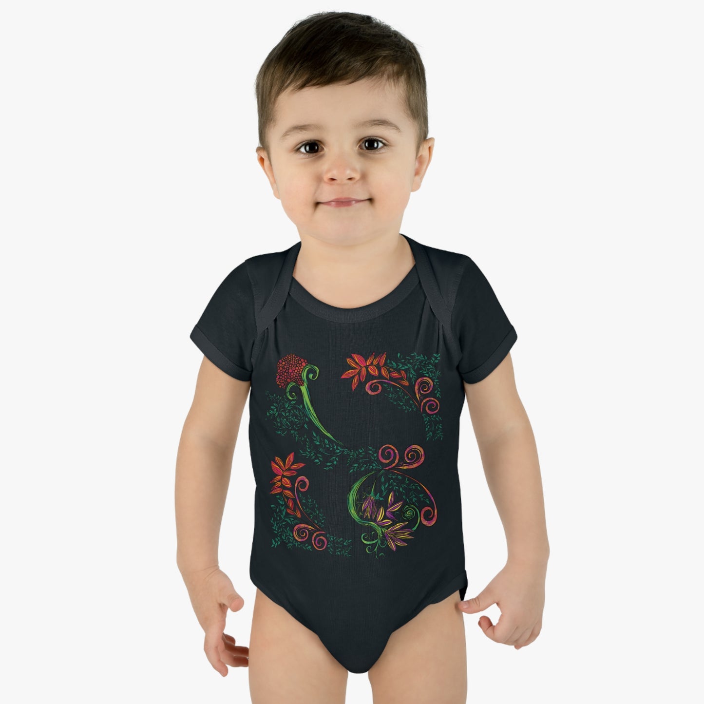 Flourished Fury Infant Baby Rib Bodysuit