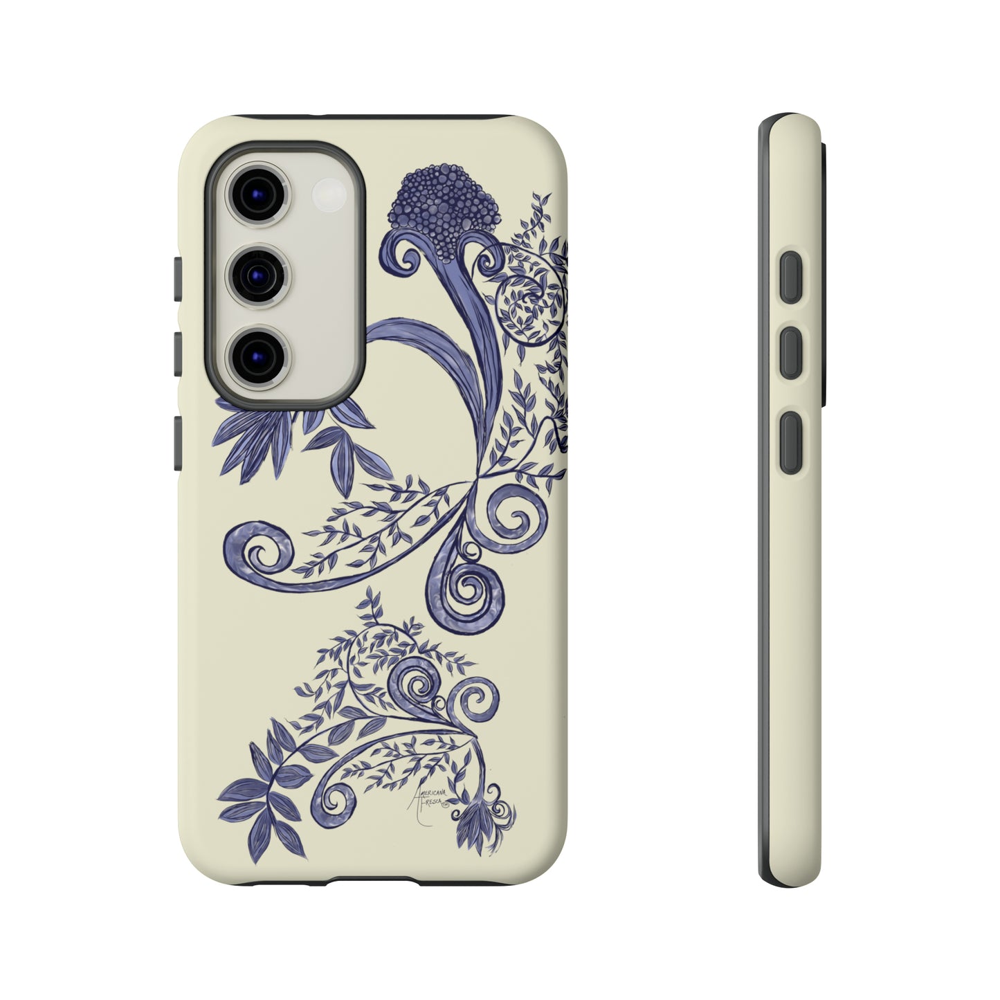 Botanical Blues Tough Phone Case