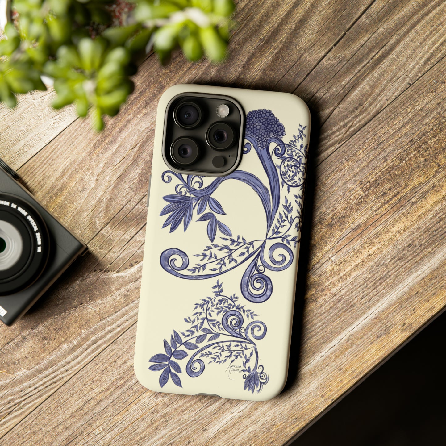 Botanical Blues Tough Phone Case