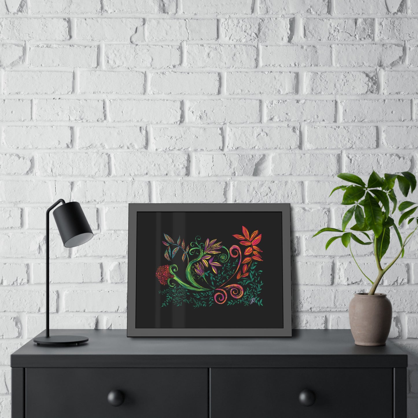 Flourished Fury Framed Giclée Print